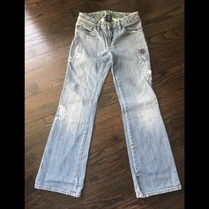 Girls Gap size 10 boot cut with embroidery